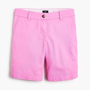 J. Crew Mid-Rise Flat Front Classic Chino Short Lotus Bloom Women's Size 10